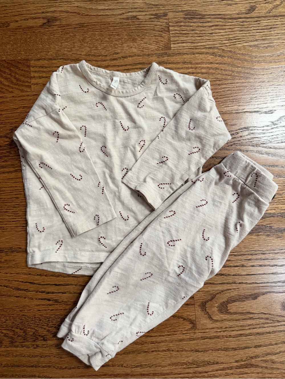 Rylee + Cru Cream Candy Cane Print Long Sleeve set